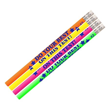 Musgrave Pencil Co Do Your Best On The Test Motivational Pencils, PK144, Color: Multi 2495